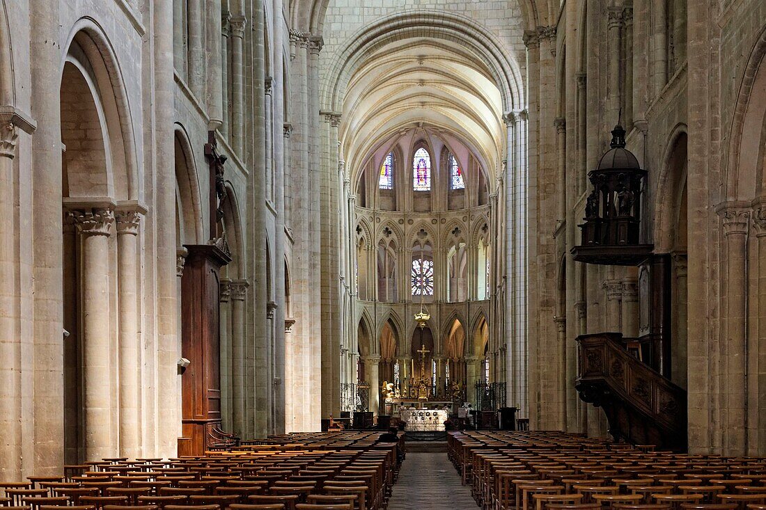 France, Calvados, Caen, Abbaye aux Hommes (Men Abbey), Saint Etienne abbey church