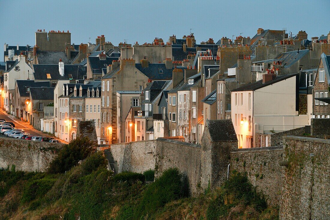 Frankreich, Manche, Cotentin, Granville, die Oberstadt auf einer felsigen Landzunge an der östlichen Spitze der Bucht von Mont Saint Michel