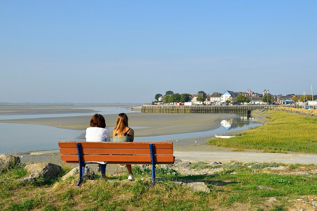 Frankreich, Somme, Baie de Somme, Le Crotoy bei Ebbe