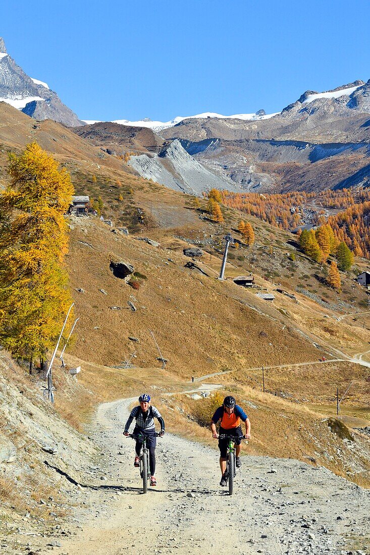 Schweiz, Kanton Wallis, Zermatt, Weiler Findeln am Fusse des Matterhorns