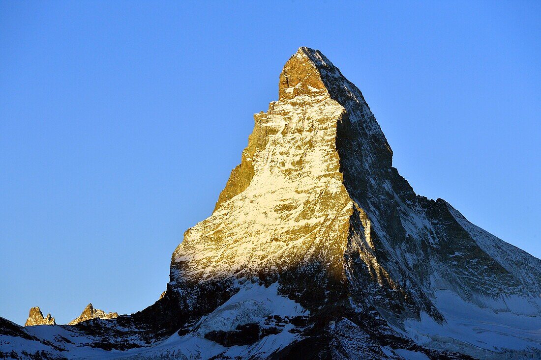 Switzerland, canton of Valais, Zermatt, the Matterhorn (4478m)