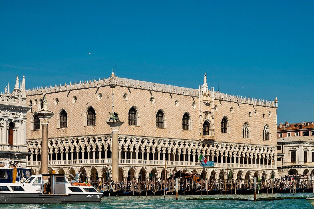 Italien, Venetien, Venedig auf der UNESCO-Liste des Weltkulturerbes, Der Dogenpalast am Markusplatz