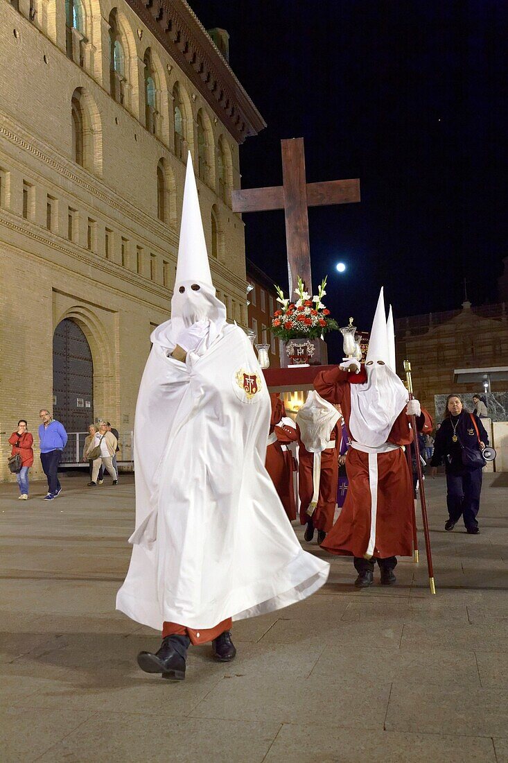 Spain, Aragon Region, Zaragoza Province, Zaragoza, Semana Santa (Holy Week) celebrations