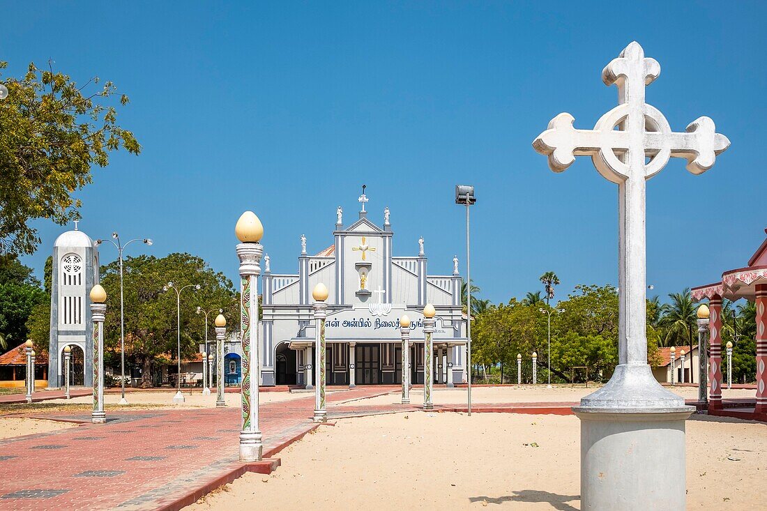 Sri Lanka, Northern province, Mannar island, Thalaimannar village, St Lawrence church