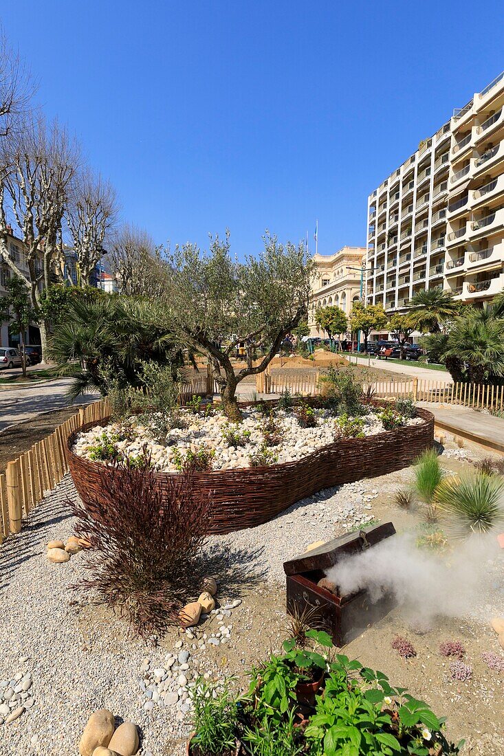 Frankreich, Alpes Maritimes, Menton, Festival der Gärten der Côte d'Azur 2019, Gartenreise Samen Workshop der Landschaftsorte 10 von Johanna Bonella und Abel Flosi