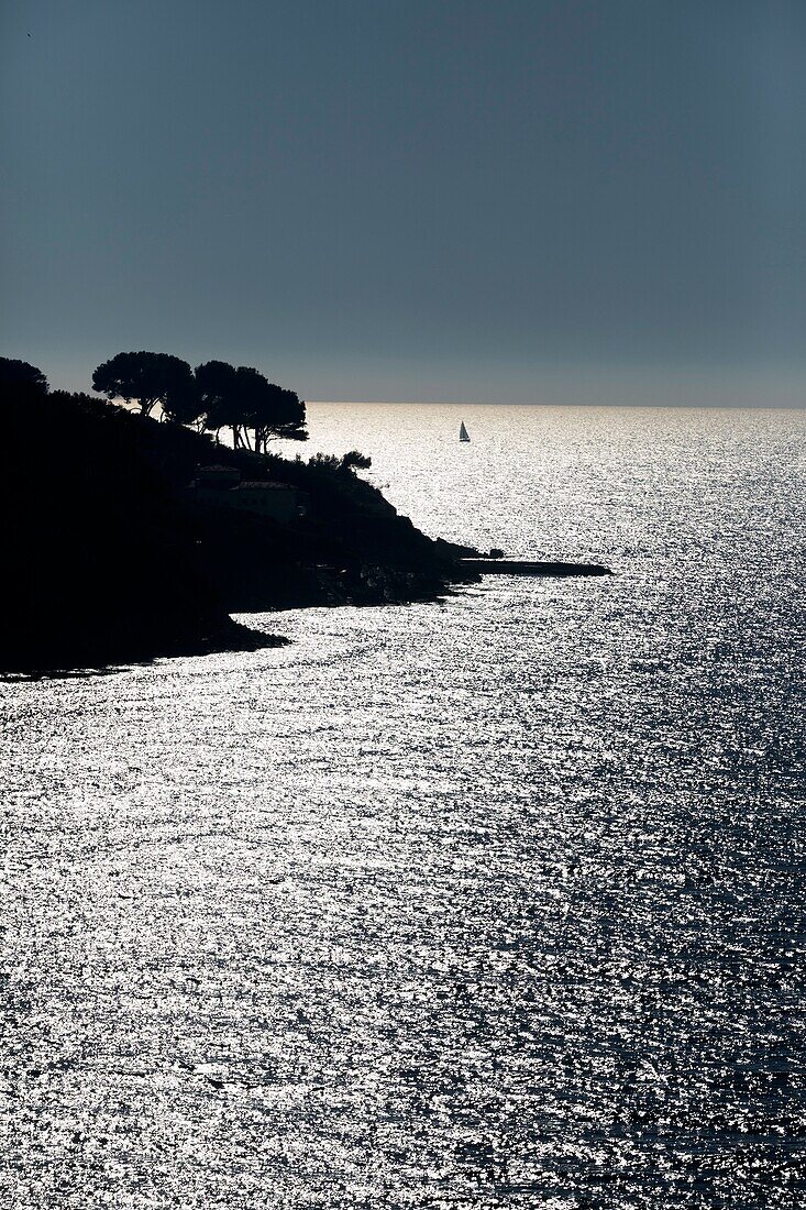 France, Var, Sanary sur Mer, tip of the Tourette, Bay of Bandol