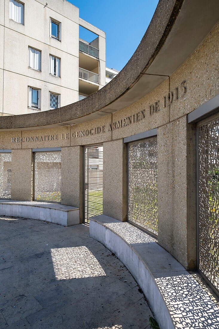 Frankreich, Rhone, Villeurbanne, Mendès-France-Platz, Gedenkstätte für den armenischen Völkermord