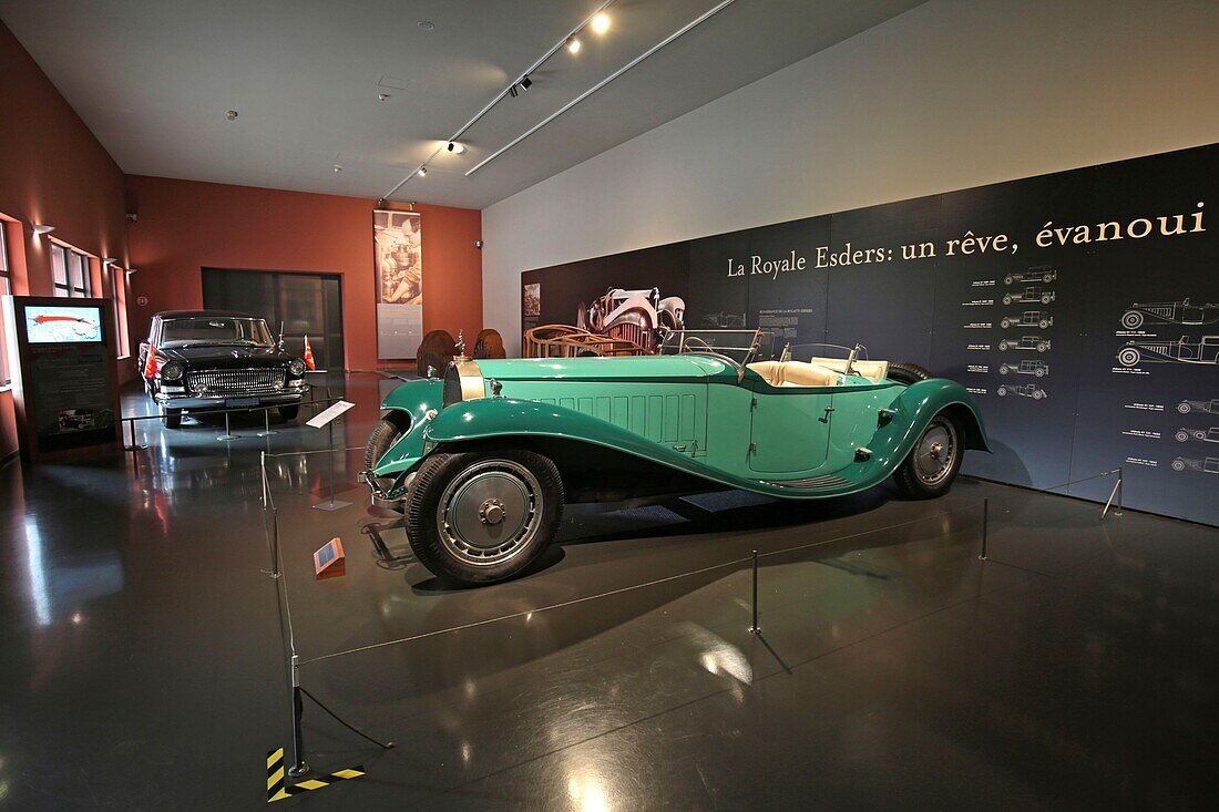 France, Haut Rhin, Mulhouse, Cite de l'Automobile, National Museum, Schlumpf Collection, Replica of the Bugatti Royale Esders roadster before its transformation into Binder City Coupe
