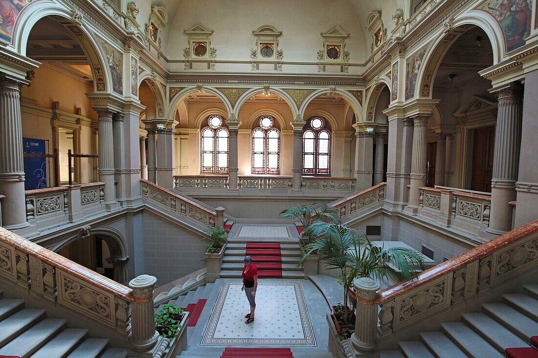 France, Bas Rhin, Strasbourg, district of Neustadt, Inside the Palace of the Rhine (former Kaiserspalast) at 1, place de la Republique in Strasbourg