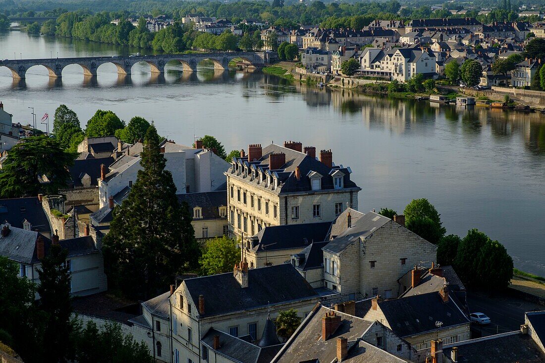 Frankreich, Maine et Loire, Loiretal auf der Liste des Weltkulturerbes der UNESCO, Saumur an der Loire