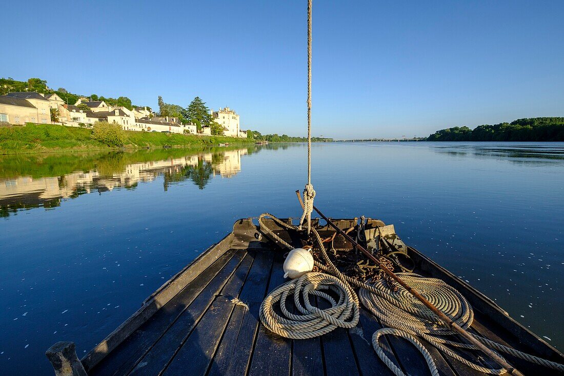 Frankreich, Maine et Loire, Loiretal, von der UNESCO zum Weltkulturerbe erklärt, Montsoreau, Schloss aus dem 15. Jahrhundert an der Loire