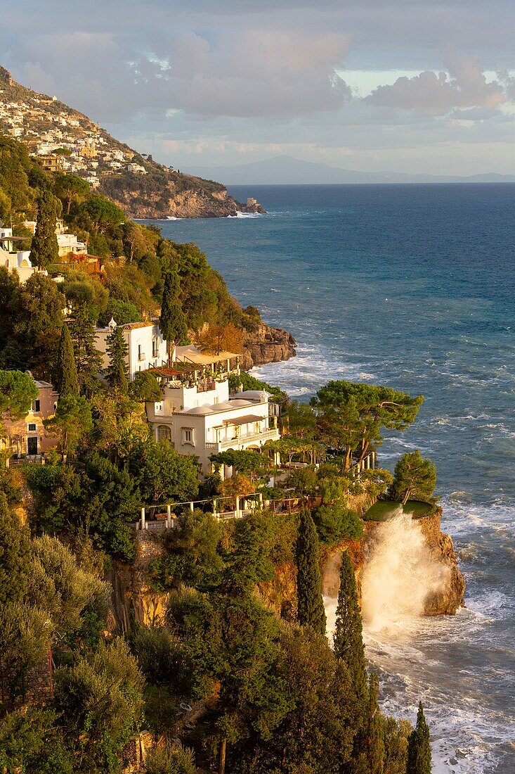 Italien, Kampanien, Amalfiküste, von der UNESCO zum Weltkulturerbe erklärt, Positano