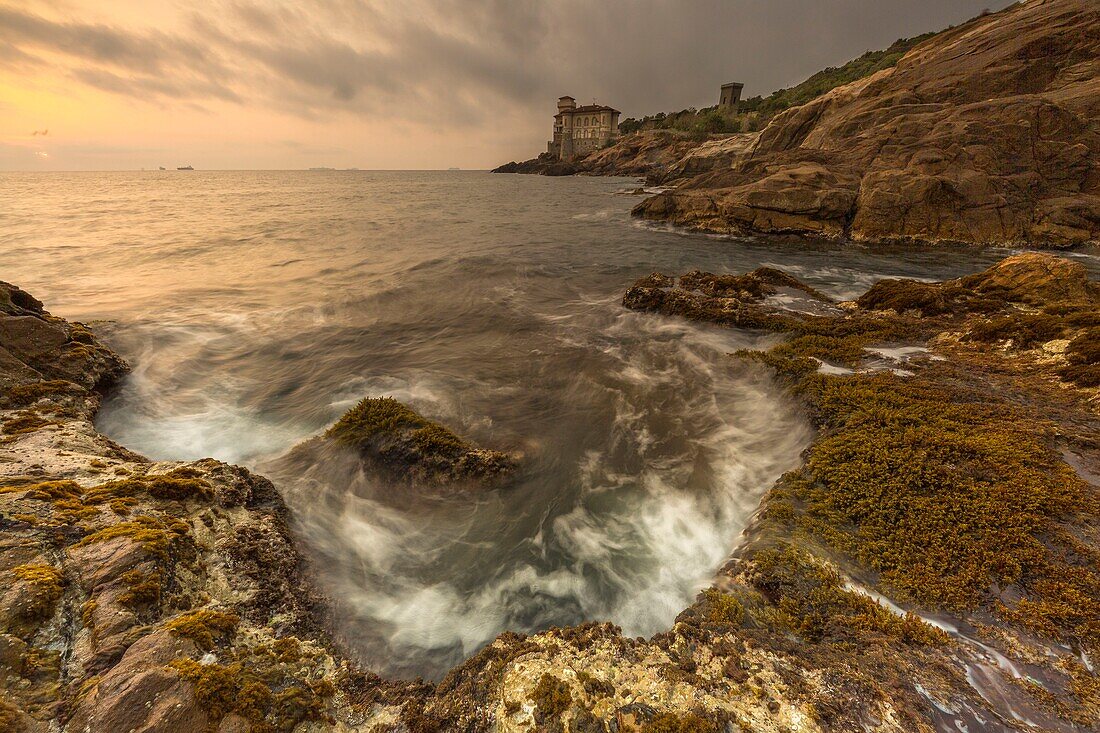 Italien, Toskana, Livorno, das Castello Del Boccale am Meer