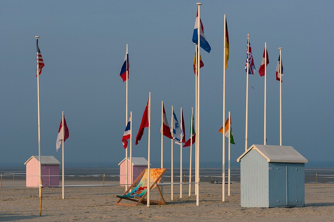 France, Pas de Calais, Opale Coast, Berck sur Mer, Berck sur Mer International Kite Meetings, during 9 days the city welcomes 500 kites from all over the world for one of the most important kite events in the world