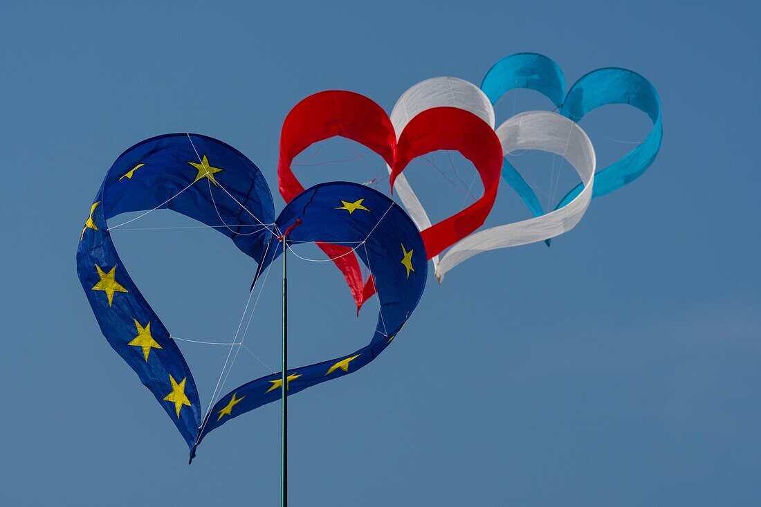 France, Pas de Calais, Opale Coast, Berck sur Mer, Berck sur Mer International Kite Meetings, during 9 days the city welcomes 500 kites from all over the world for one of the most important kite events in the world