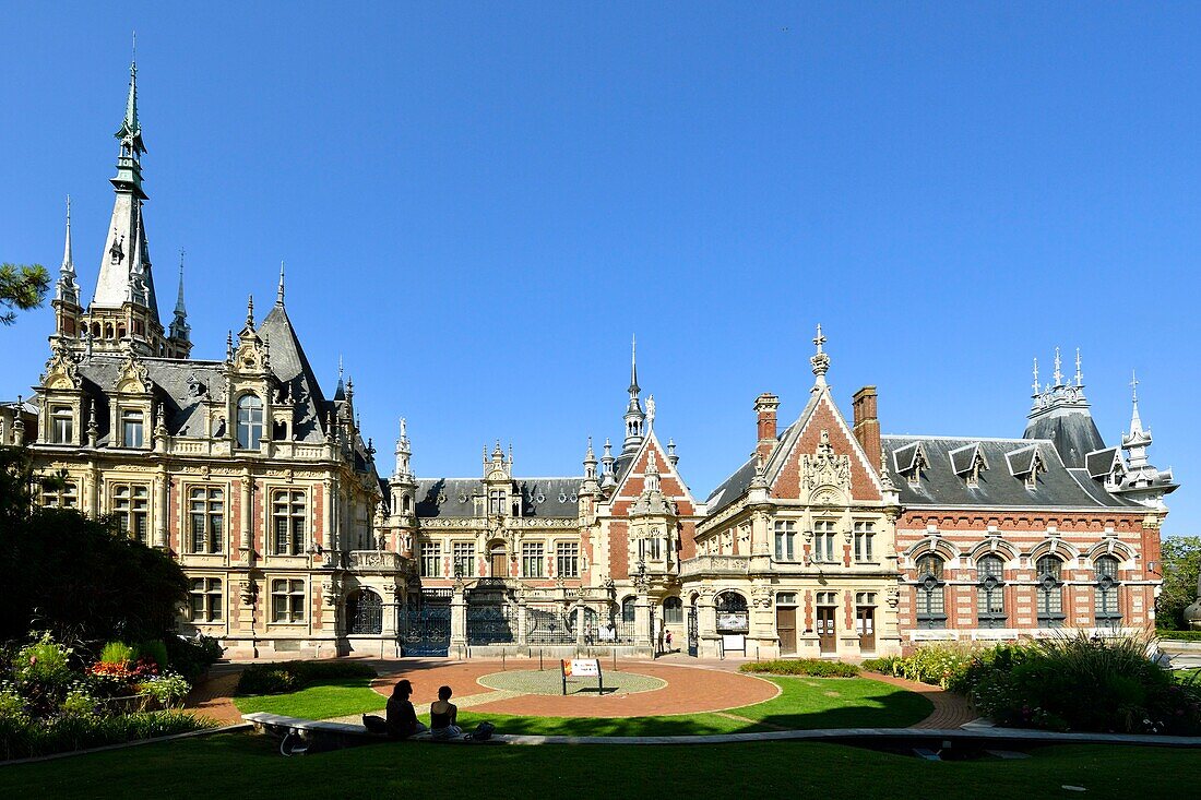 France, Seine Maritime, Pays de Caux, Alabaster Coast, Fecamp, the Gothic Revival and Neo-Renaissance Benedictine Palace, built in the late 19th century, is both the place of production of Benedictine liqueur and Museum