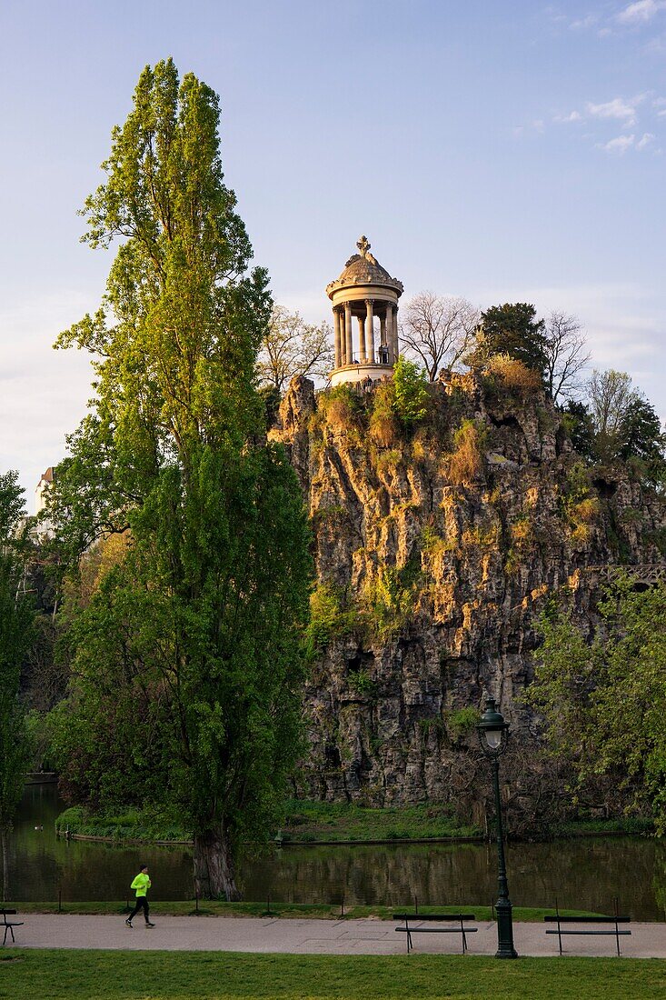 France, Paris, the park of Buttes de Chaumont, the Belvedere or temple of Sybil