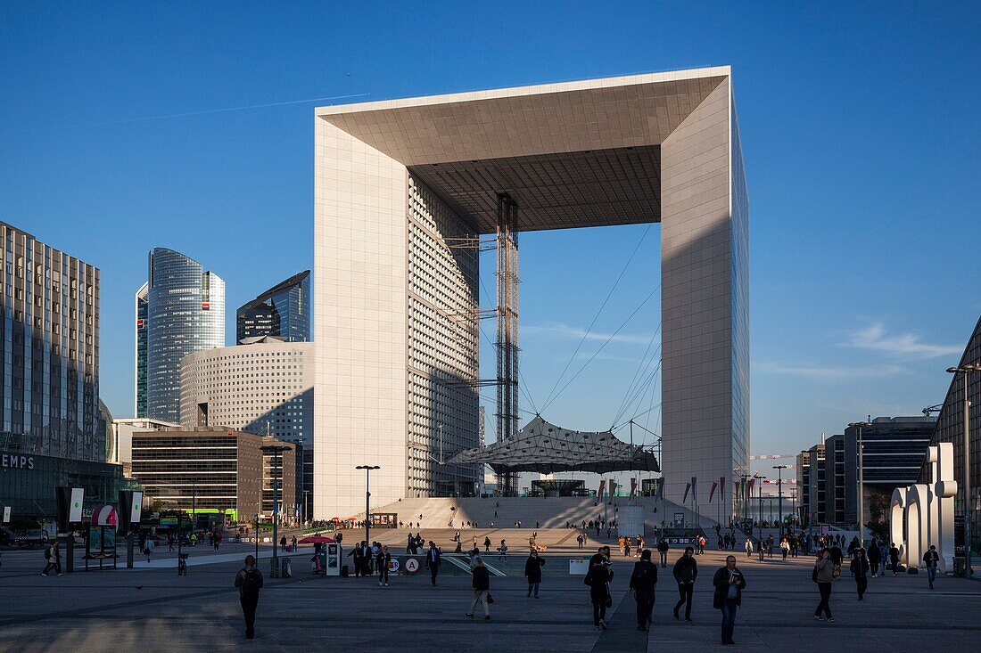 France, Hauts de Seine, the Defense and the Great Arch of Otto von Spreckelsen