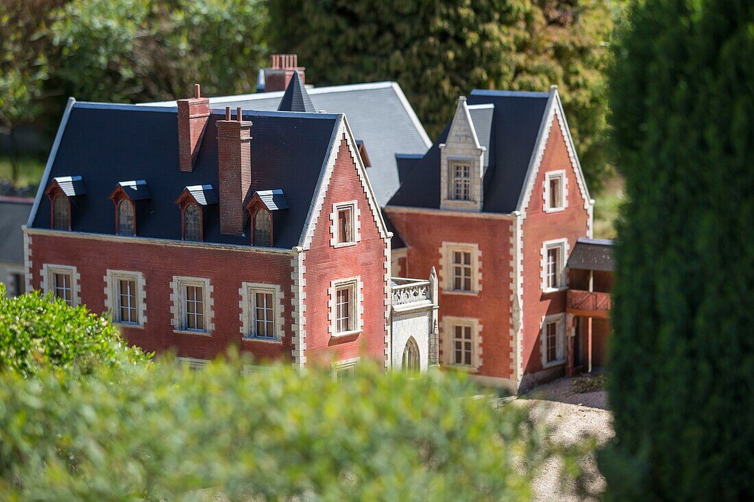 Frankreich, Indre et Loire, Loire-Tal, von der UNESCO zum Welterbe erklärt, Amboise, Mini-Chateau Park, Modell des Schlosses Clos-Luce