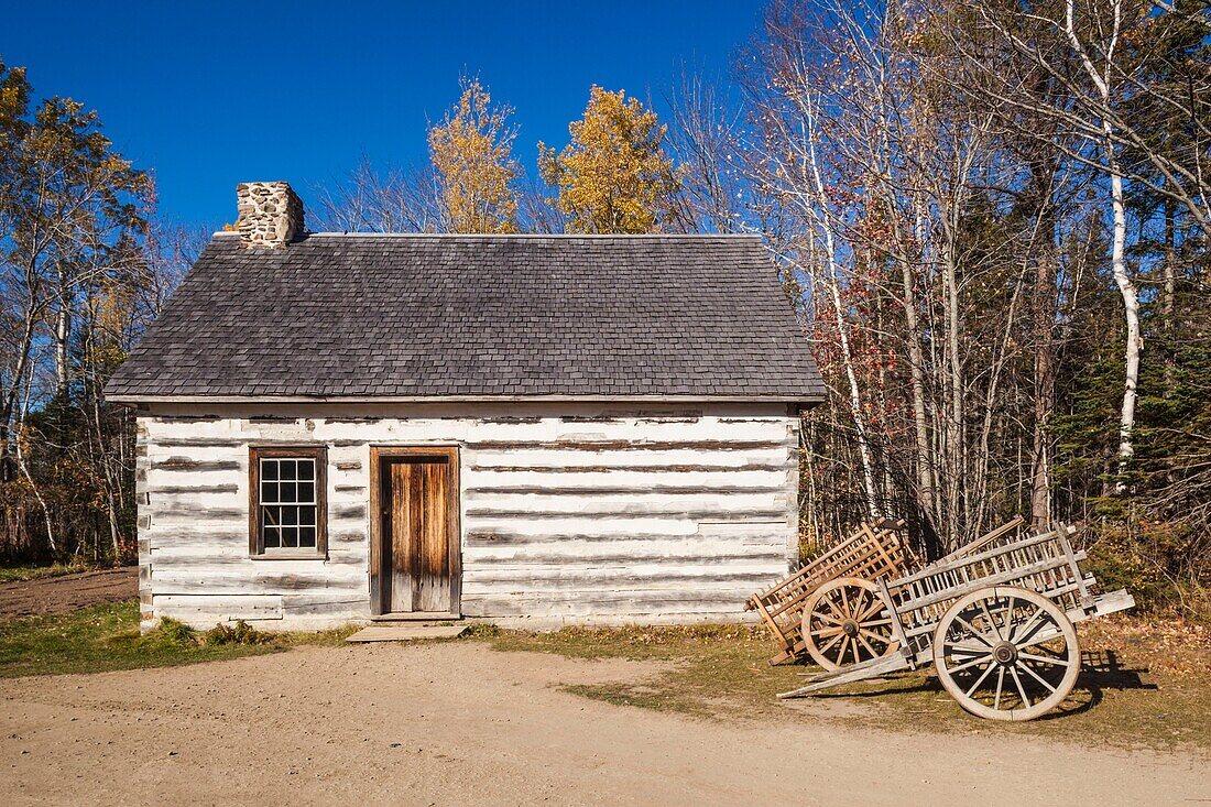 Canada, New Brunswick, Northeastern New Bruswick, Caraquet, Acadian Historic Village, old farmhouse