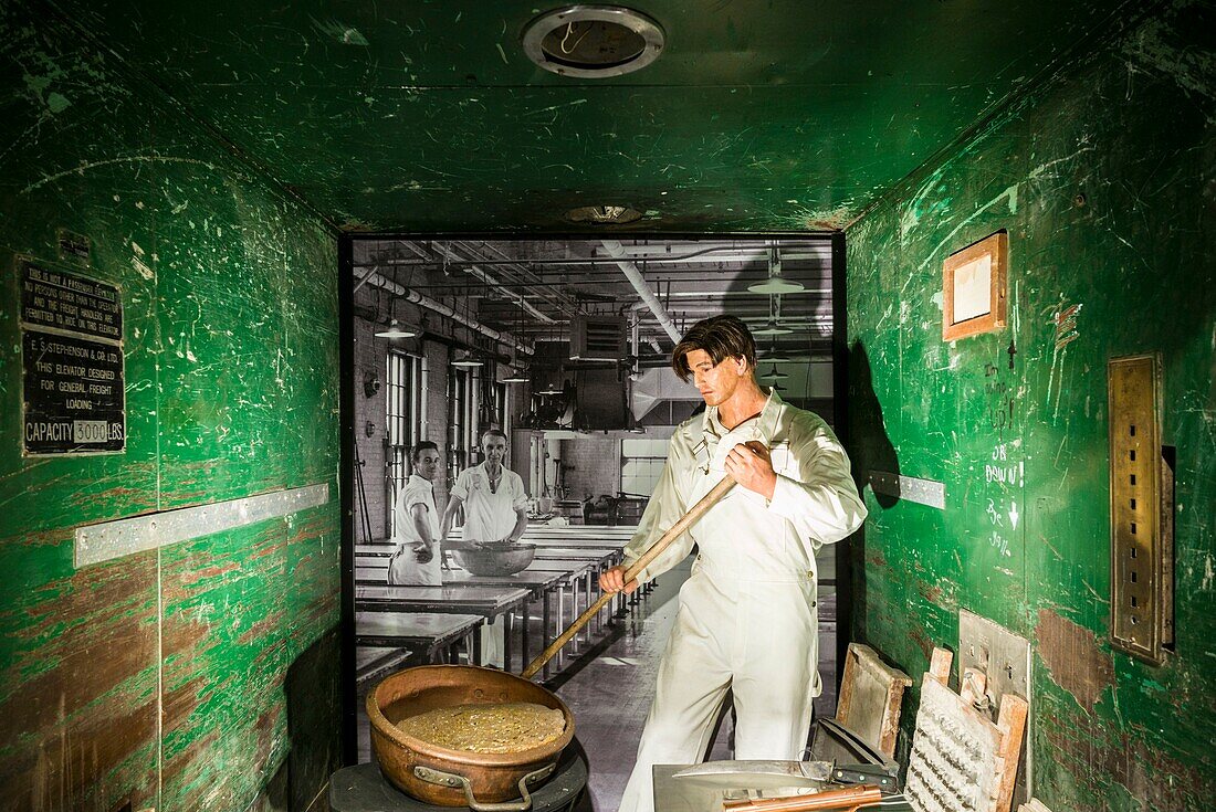 Canada, New Brunswick, Bay of Fundy, St. Stephen, The Chocolate Museum at the Ganong Chocolate Factory, producing chocolatees since 1873, museum interior