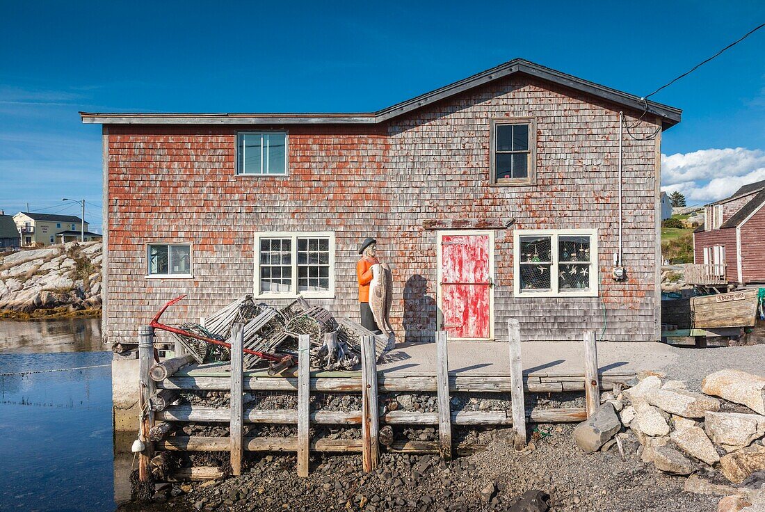 Kanada, Neuschottland, Peggy's Cove, Fischerdorf an der Atlantikküste, Dorfhaus