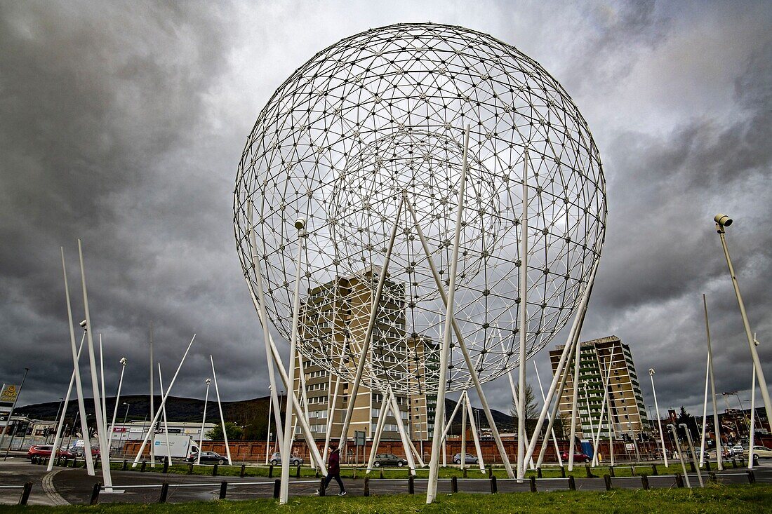 United Kingdom, Northern Ireland, Ulster, county Antrim, Belfast, Peace symbol