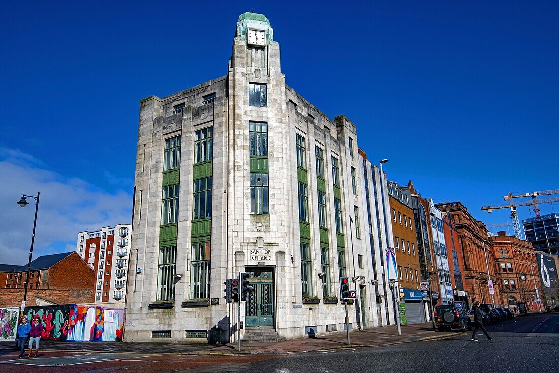 United Kingdom, Northern Ireland, art deco building of the former Bank of Ireland