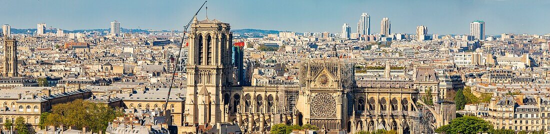 France, Paris, general view with Notre Dame de Paris