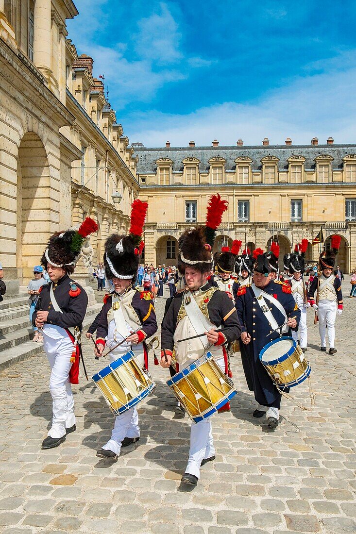 France, Seine et Marne, castle of Fontainebleau, historical reconstruction of the stay of Napoleon 1st and Josephine in 1809