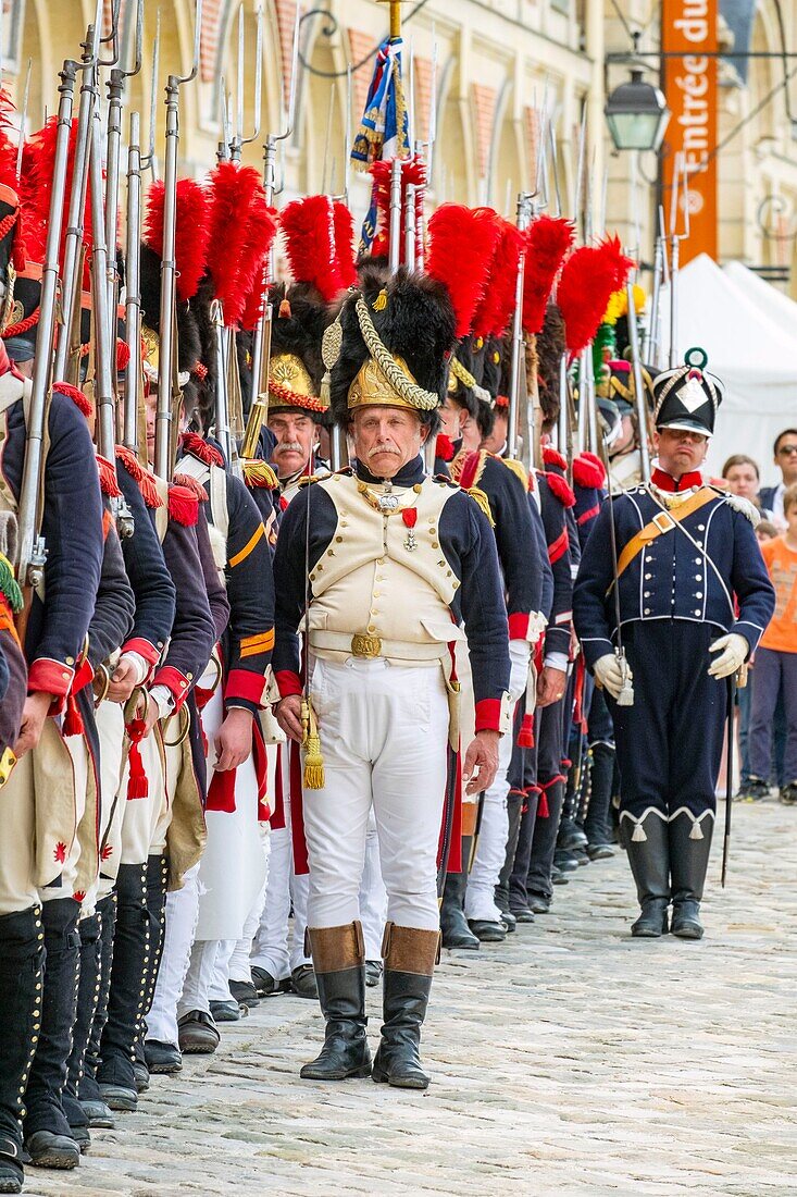 France, Seine et Marne, castle of Fontainebleau, historical reconstruction of the stay of Napoleon 1st and Josephine in 1809