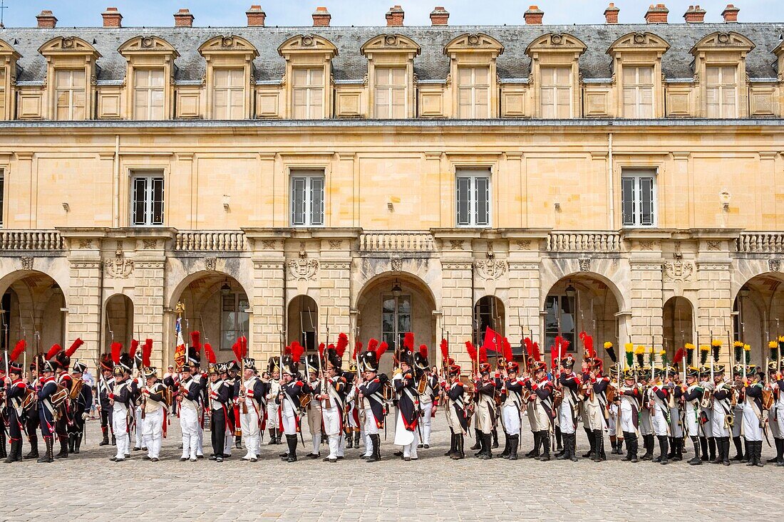 France, Seine et Marne, castle of Fontainebleau, historical reconstruction of the stay of Napoleon 1st and Josephine in 1809