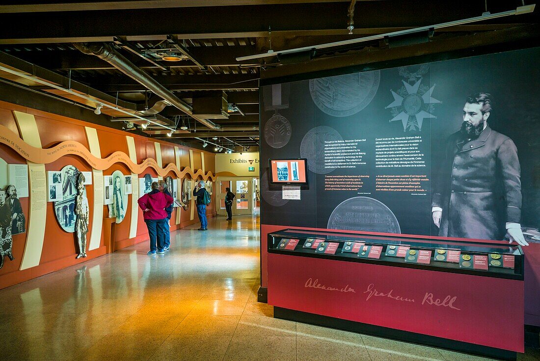 Canada, Nova Scotia, Baddeck, Alexander Graham Bell National Historic Site, museum dedicated to inventor Alexander Graham Bell, interior