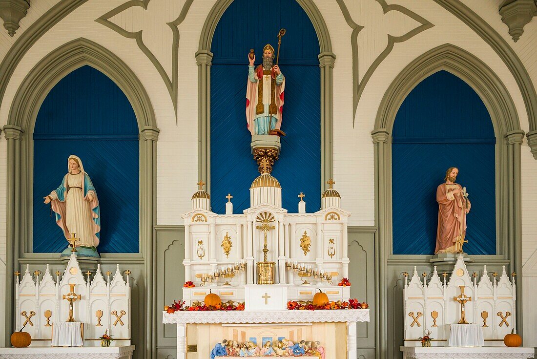 Canada, Prince Edward Island, North Rustico, St. Augustine Catholic Church, oldest Catholic church on the island, interior