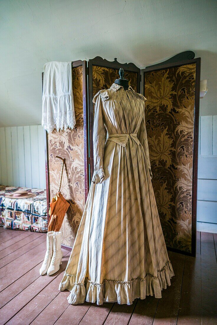 Canada, Prince Edward Island, Orwell, antique 19th century dress