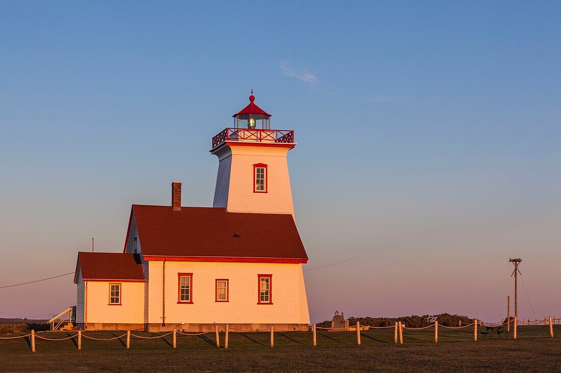 Kanada, Prinz-Edward-Insel, Wood Islands, Wood Islands Leuchtturm, Sonnenuntergang