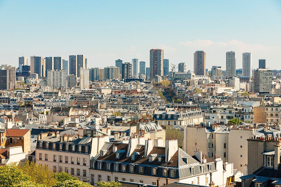 Frankreich, Paris, die Dächer von Paris das Viertel der Türme des Place d'Italie