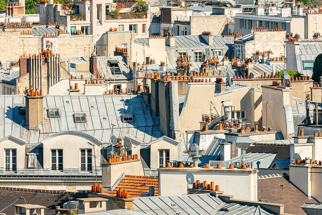 France, Paris, the rooftops of Paris