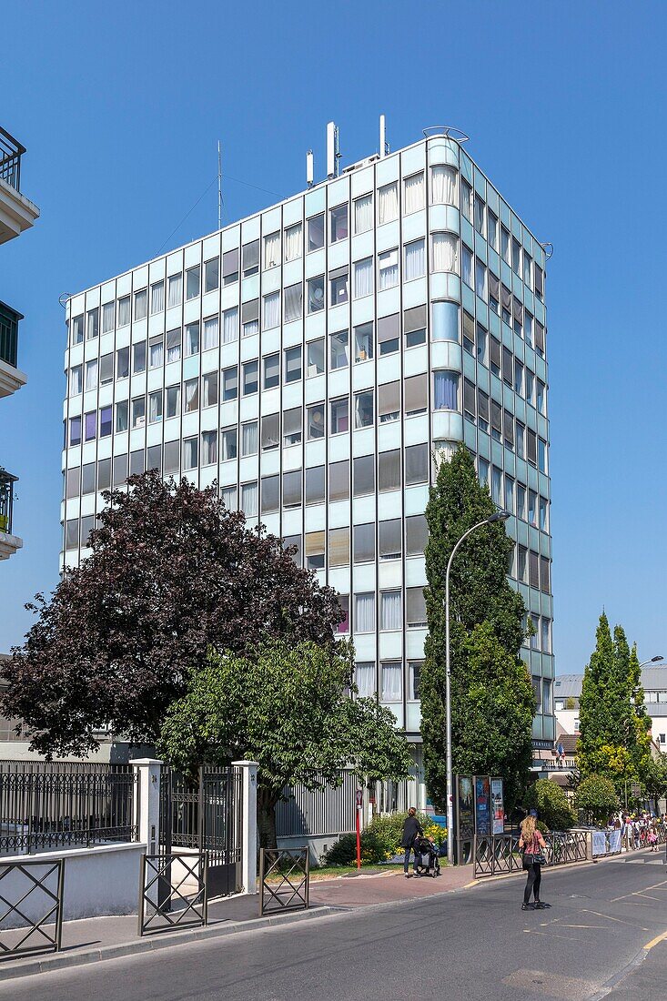 Frankreich, Seine Saint Denis, Rosny sous Bois, Rathaus, Straße Claude Pernes