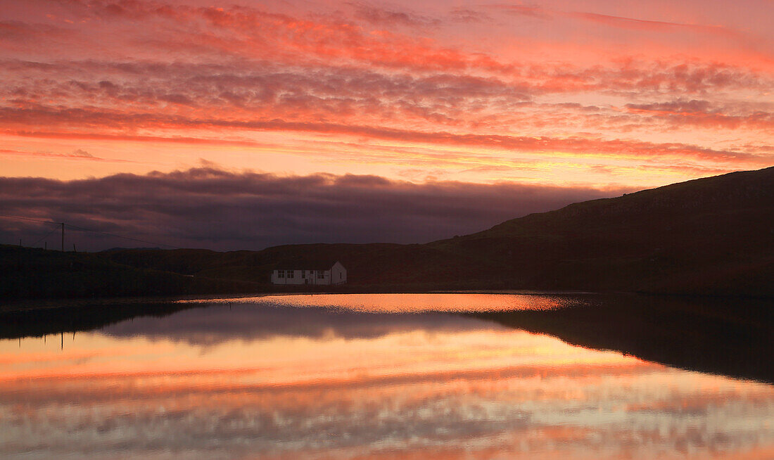 Abenddämmerung, South Harris, Äußere Hebriden, Schottland, Vereinigtes Königreich, Europa