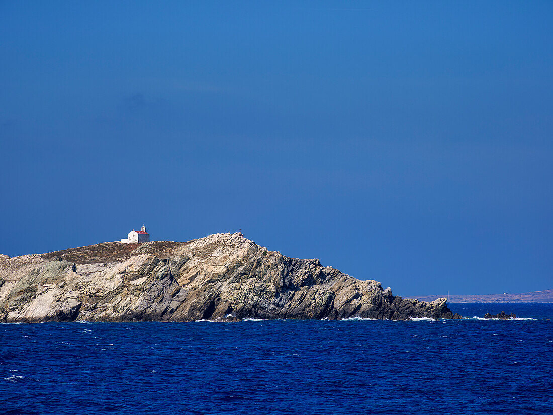 Church of St. George at Mpaos Islet near Mykonos Island, Cyclades, Greek Islands, Greece, Europe