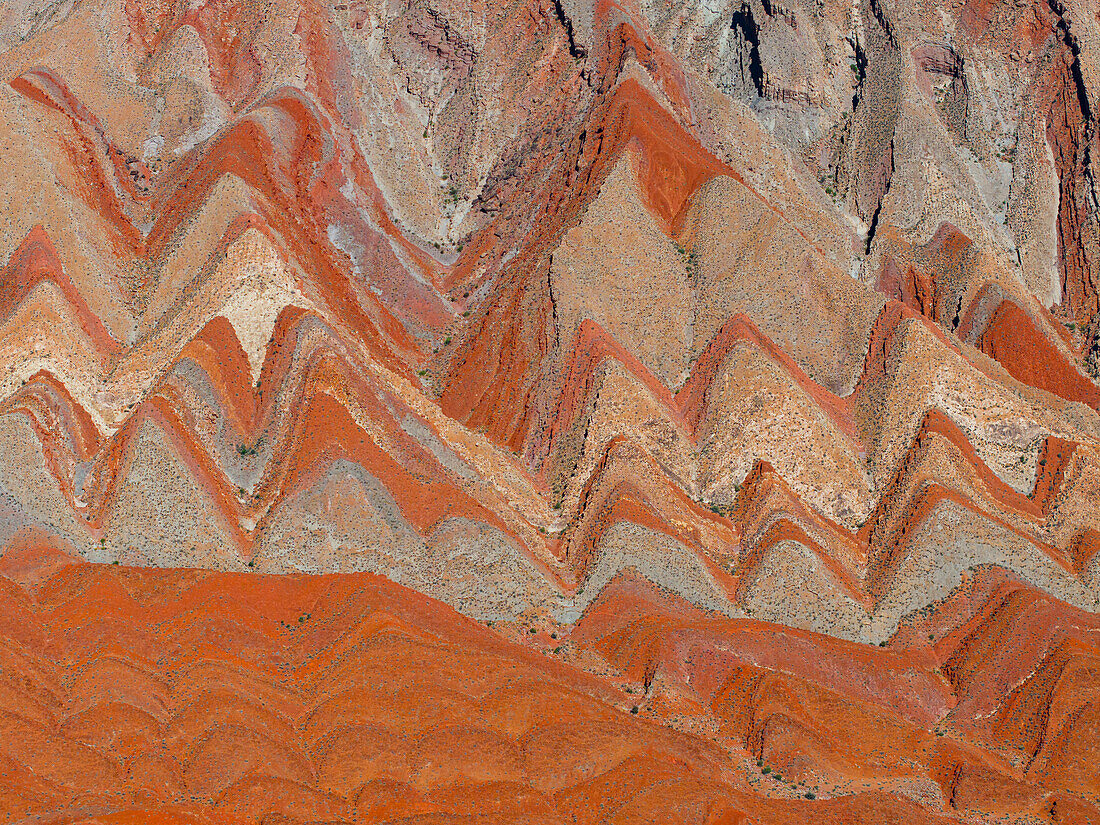Aerial abstract view taken by drone of particular rocks formation during a sunny summer day, Utah, United States of America, North America