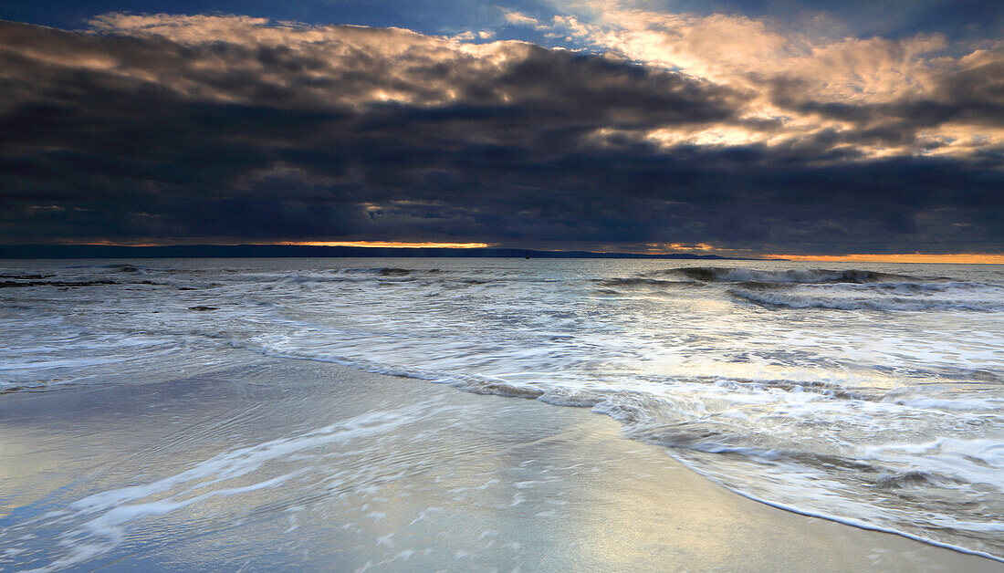 Seascape from Nash Point looking across The Bristol Channel, South Wales, United Kingdom, Europe