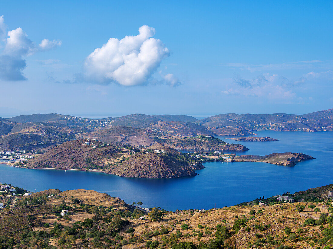 Landscape of Patmos Island, Dodecanese, Greek Islands, Greece, Europe