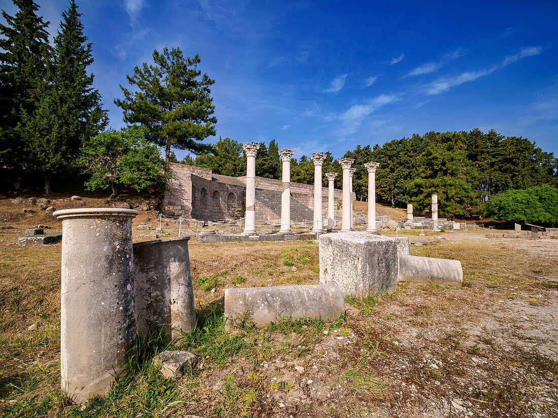 Ruins of ancient Asclepieion, Kos Island, Dodecanese, Greek Islands, Greece, Europe