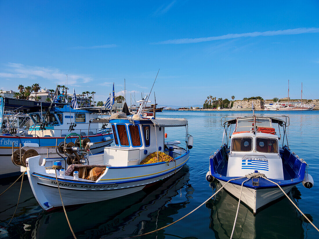 Hafen von Kos-Stadt, Insel Kos, Dodekanes, Griechische Inseln, Griechenland, Europa