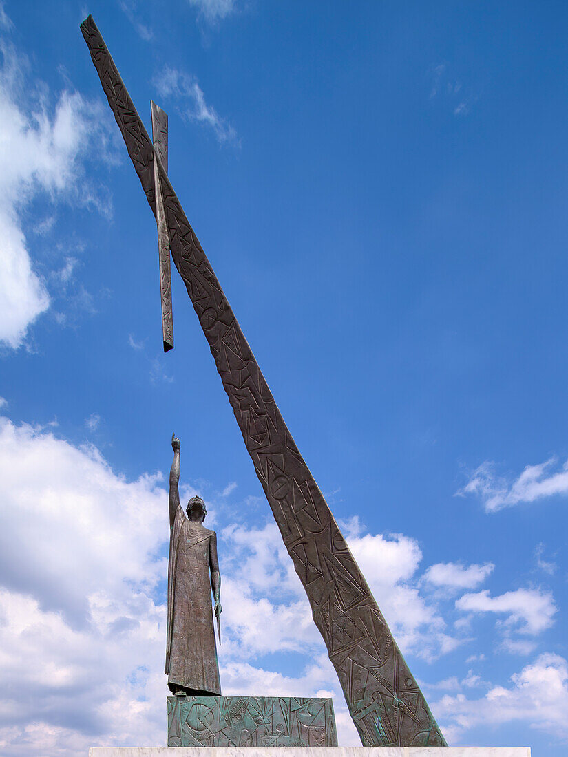 Statue of Pythagoras, Port of Pythagoreio, Samos Island, North Aegean, Greek Islands, Greece, Europe