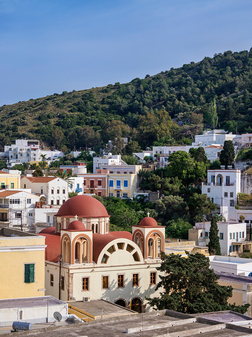 Church of the Annunciation, Platanos, Agia Marina, Leros Island, Dodecanese, Greek Islands, Greece, Europe