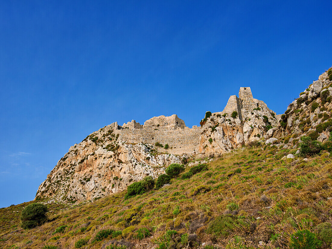 Mittelalterliche Burg von Pandeli, Insel Leros, Dodekanes, Griechische Inseln, Griechenland, Europa