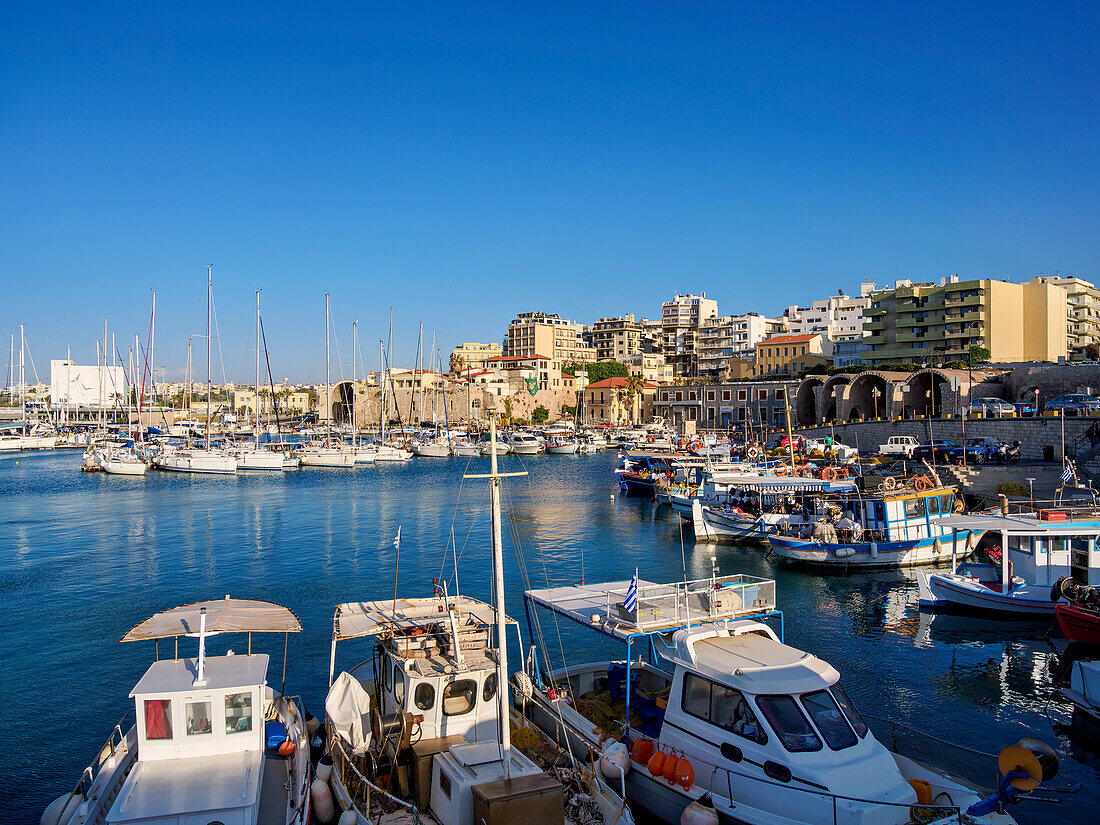 Old Venetian Port, City of Heraklion, Crete, Greek Islands, Greece, Europe